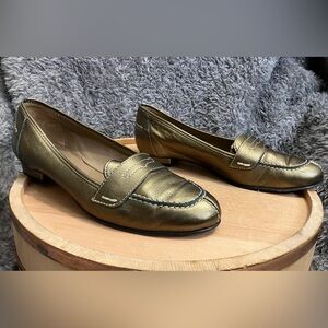 Anyi Lu Olivia Metallic Italian Leather Flats Size EU 38/ US 7.5